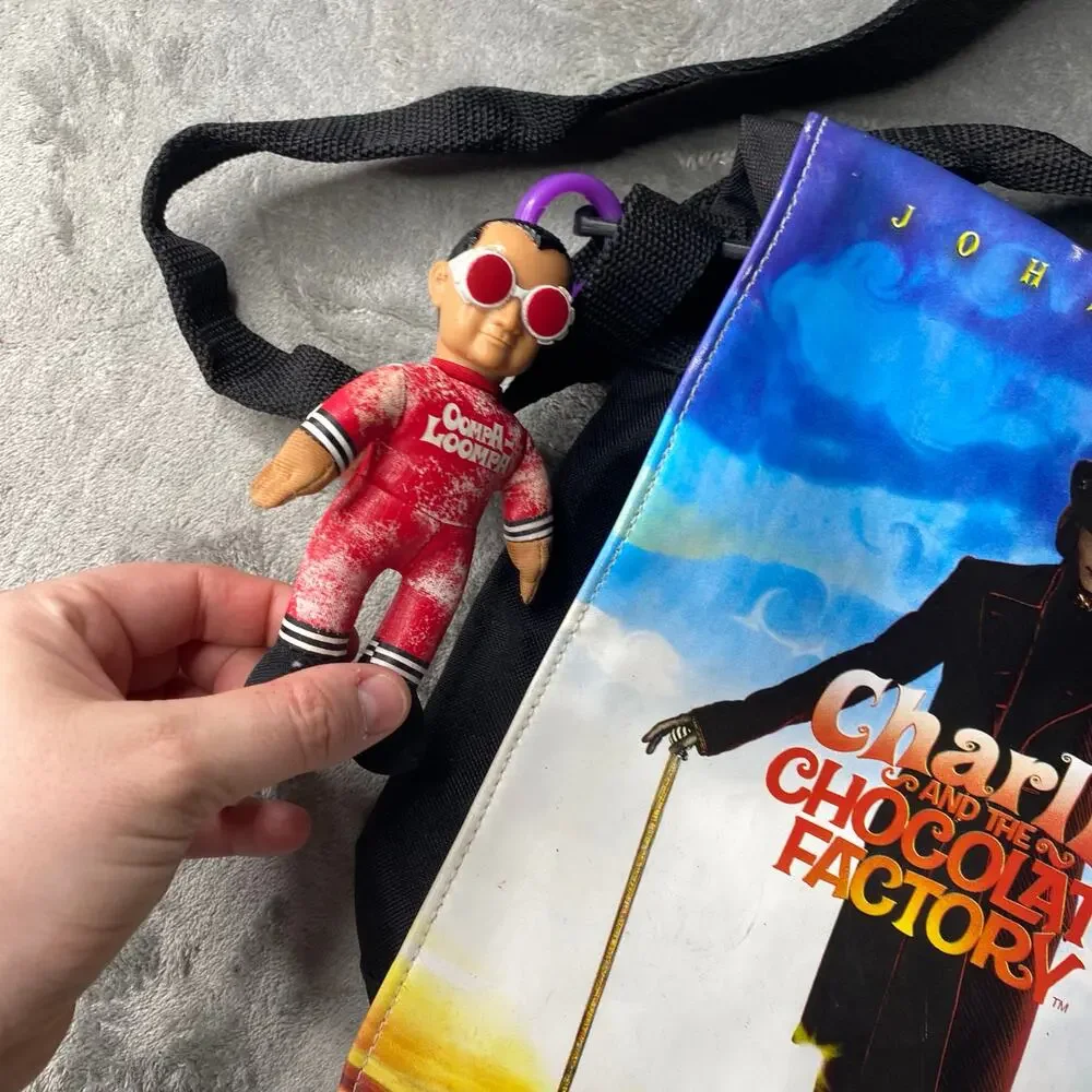 Vintage Y2K Charlie and the Chocolate Factory Promo Messenger Bag Oopah Loompa - Picture 2 of 10